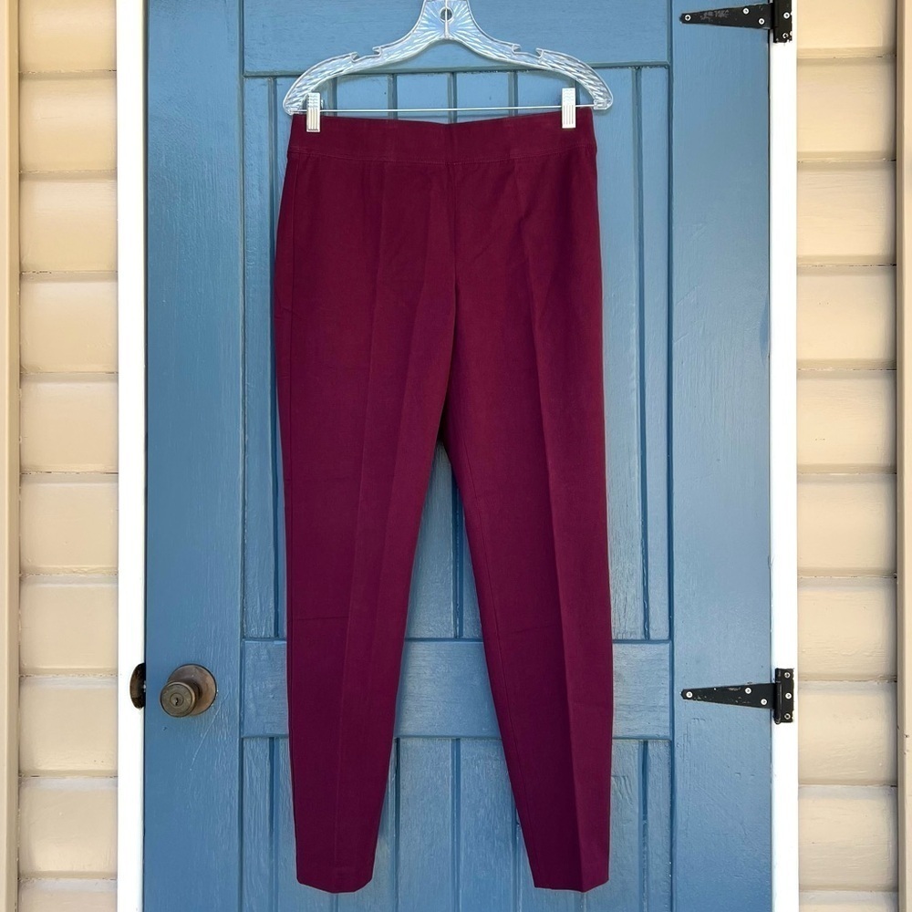 Talbots Rich Burgundy Skinny Ankle Pants Women Size 6
